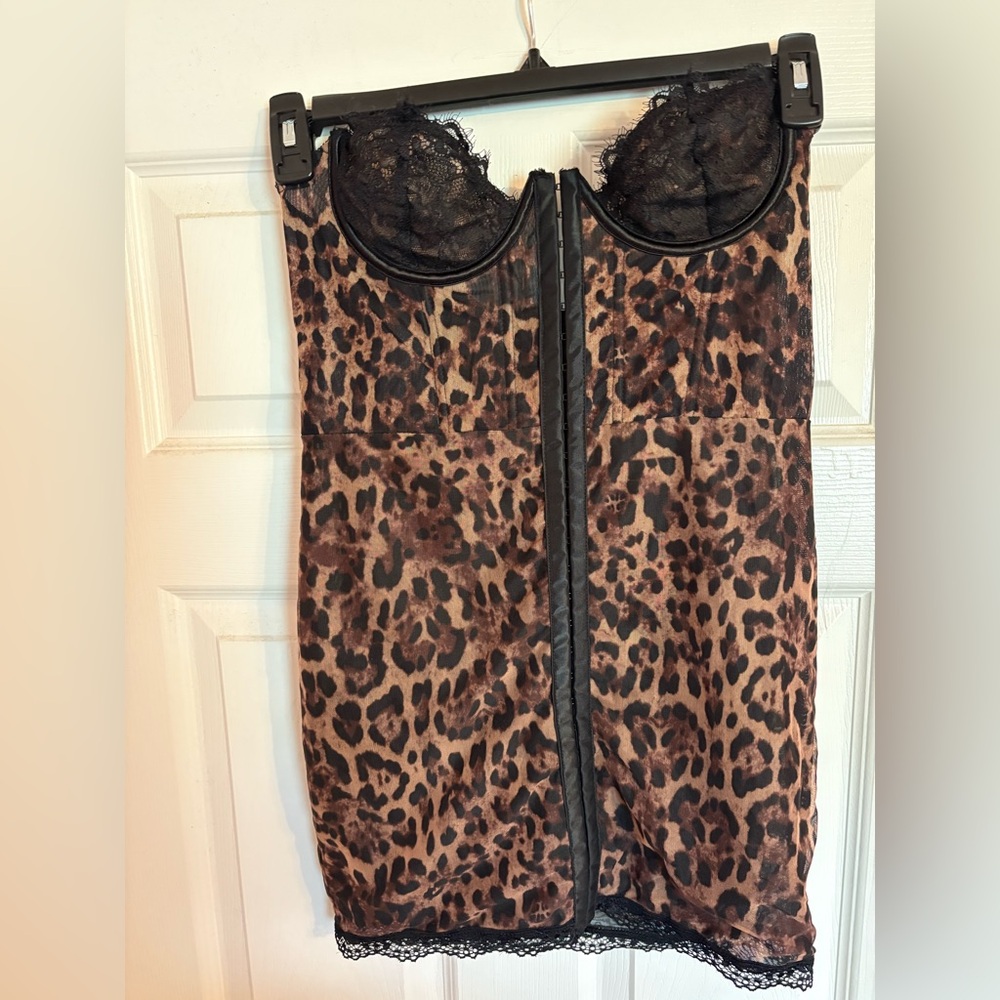Dolls Kill Animal Print Lace Dress